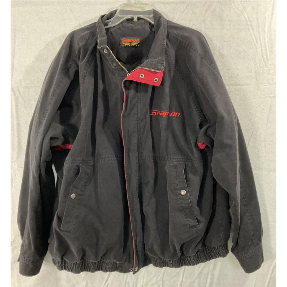 Snap-on Jacket Mens 3XL Black Canvas Bomber Quilted Insulated Full Zip Workwear